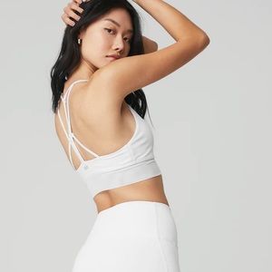Alo Lavish White Sports Bra - XS